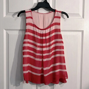NY & Co. women’s medium tank - pink and red stripes